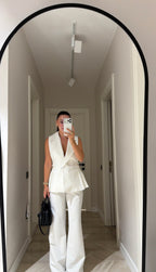 Waisted Suit - White