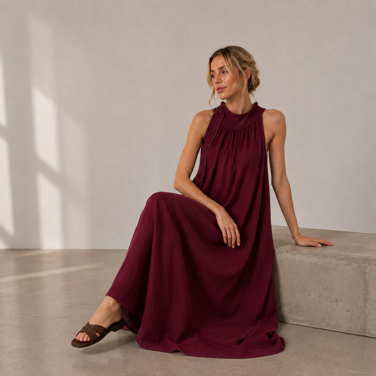 Burgundy Maxi Dress