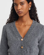 Cardigan grey detailed buttons
