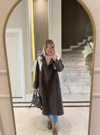 Long Trench Coat Brown