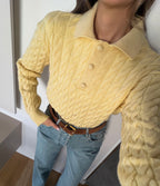 Yellow Braided Sweater