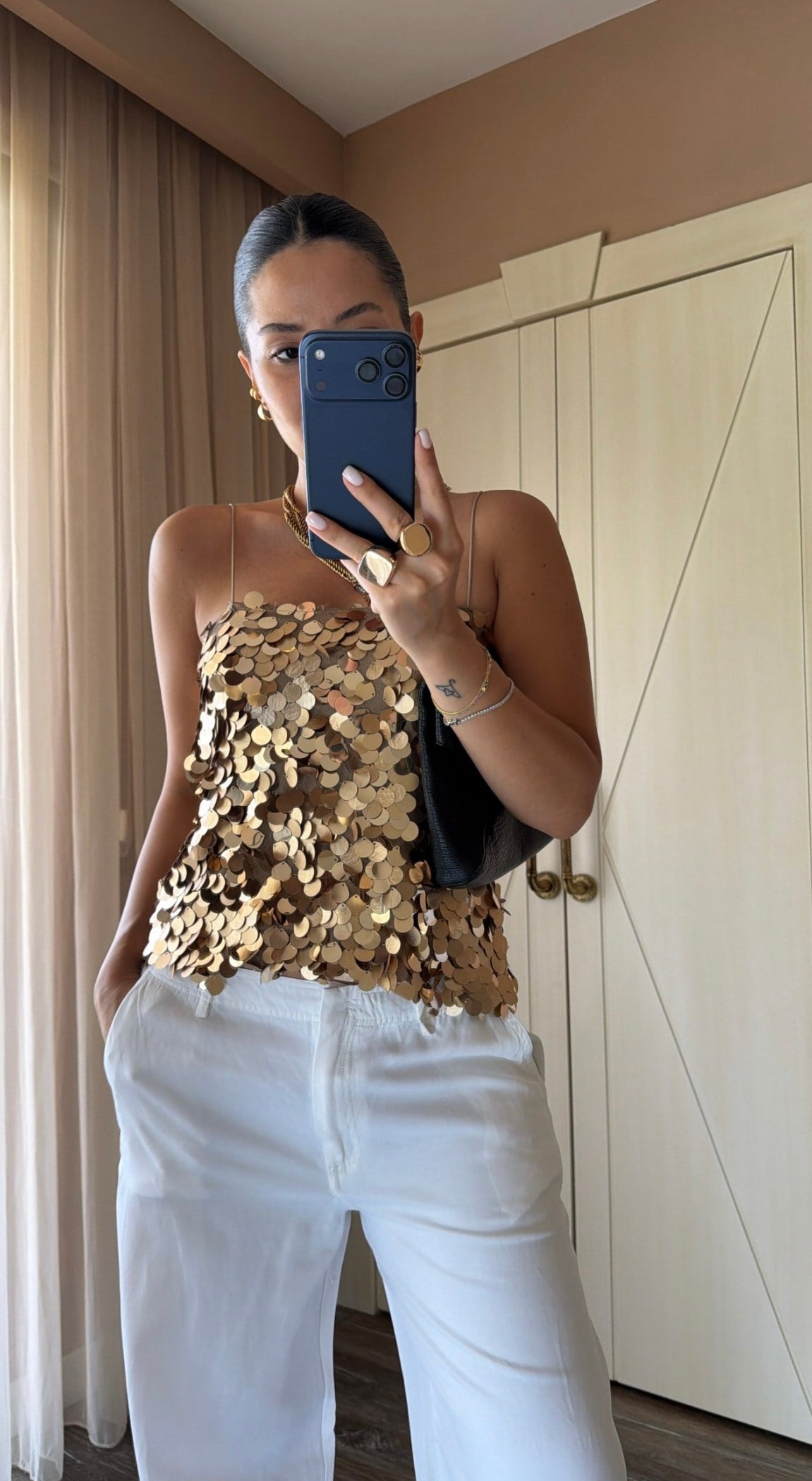 Sequin Top - Gold