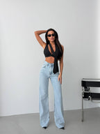 Light blue - wide leg jeans