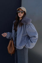 Fur detailed Grey Jacket