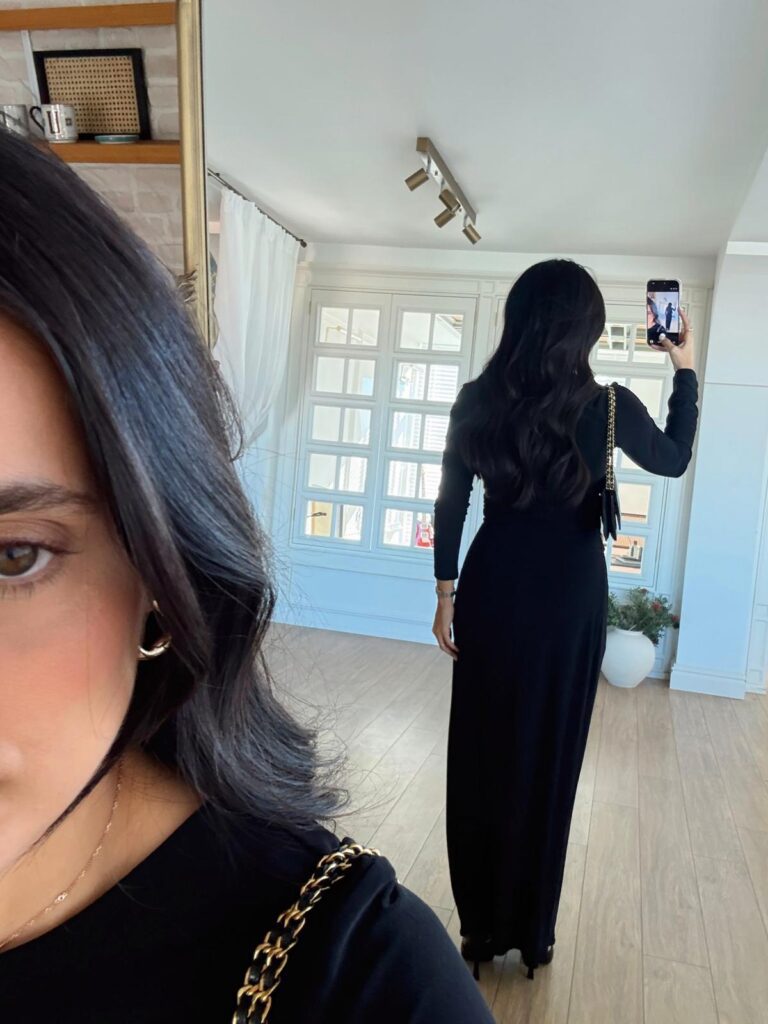 Black - Lycra Draped dress