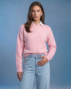 Classic Knit Sweater - Pink