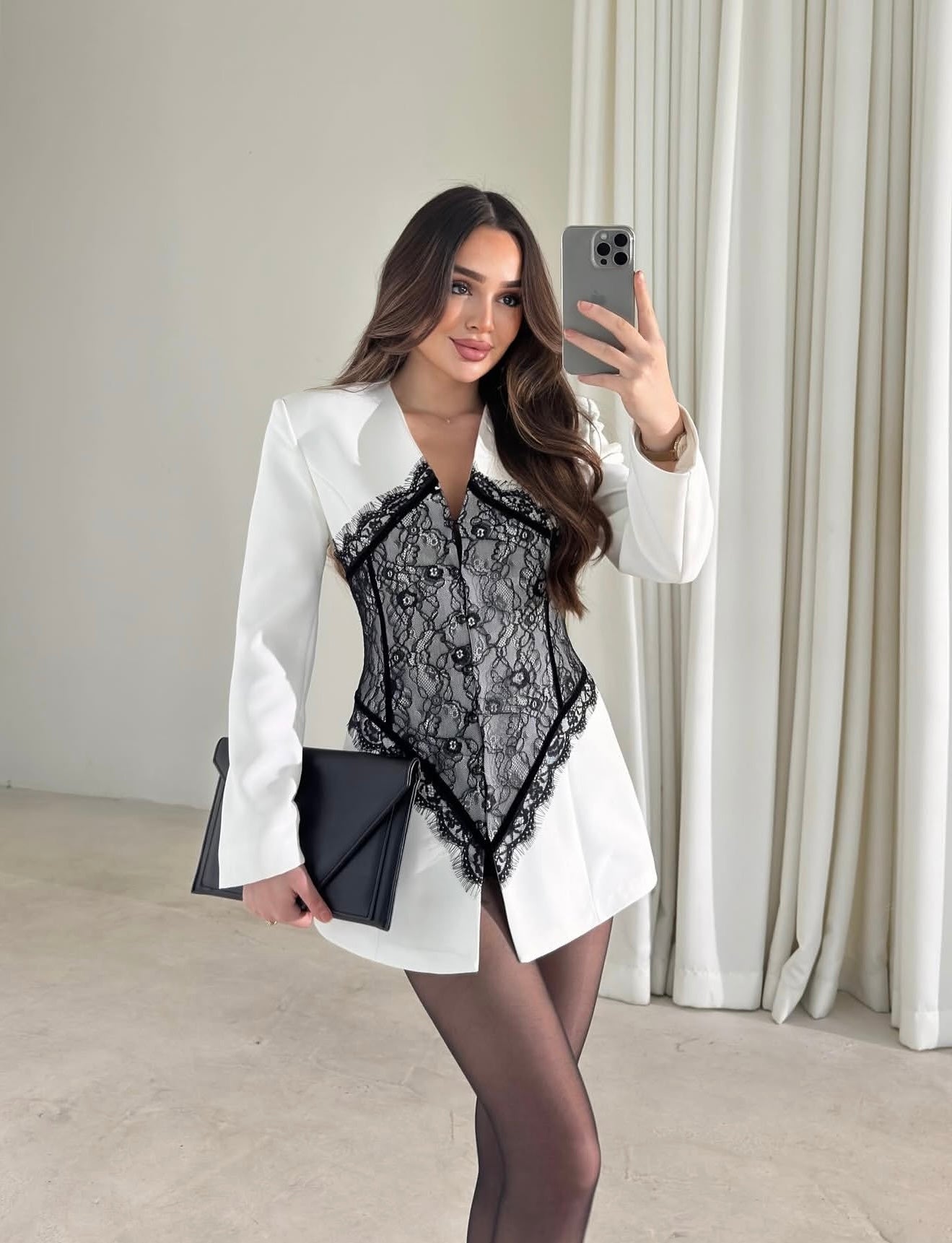 Lace-detailed Blazer
