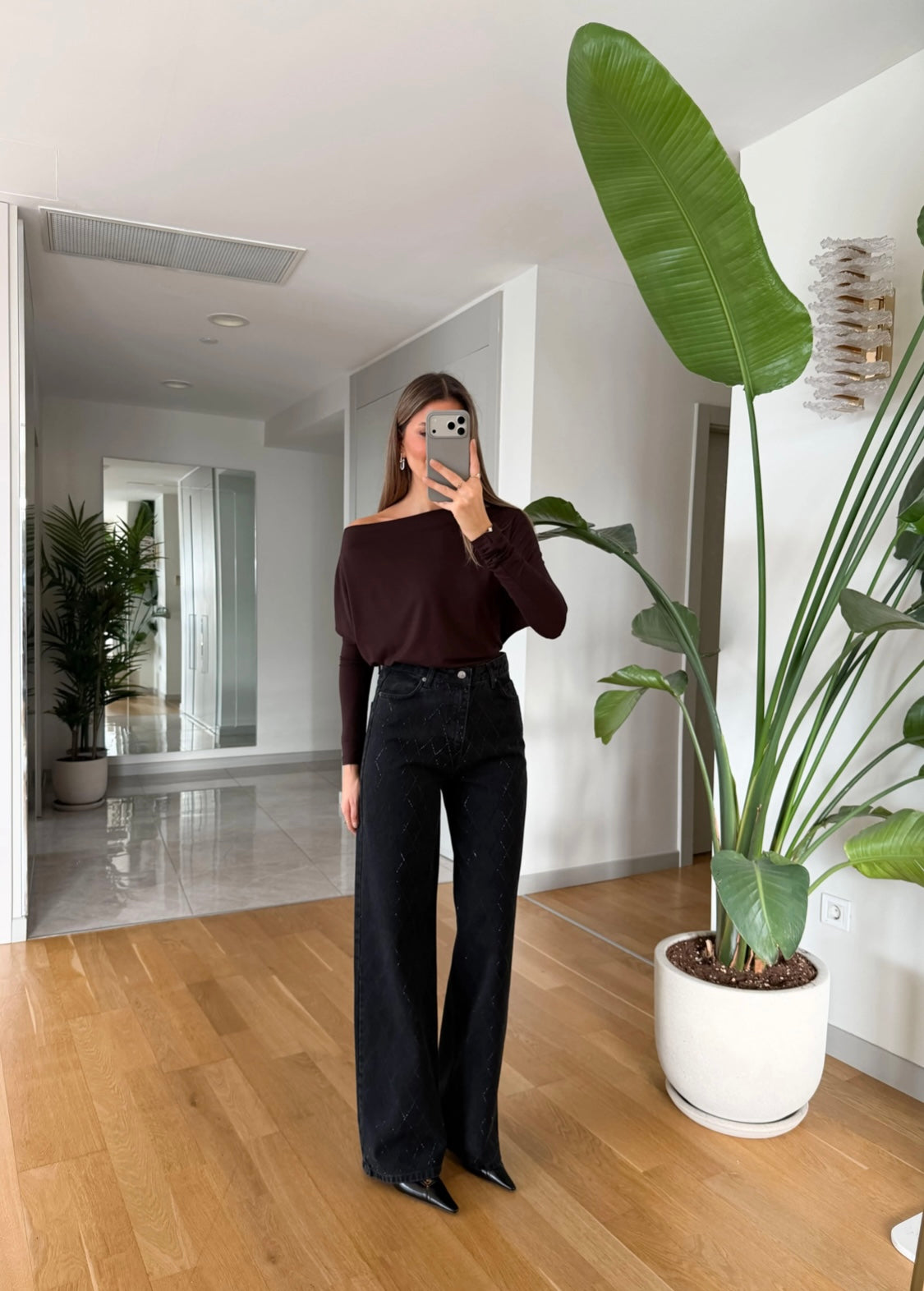 Black Embellished Jeans