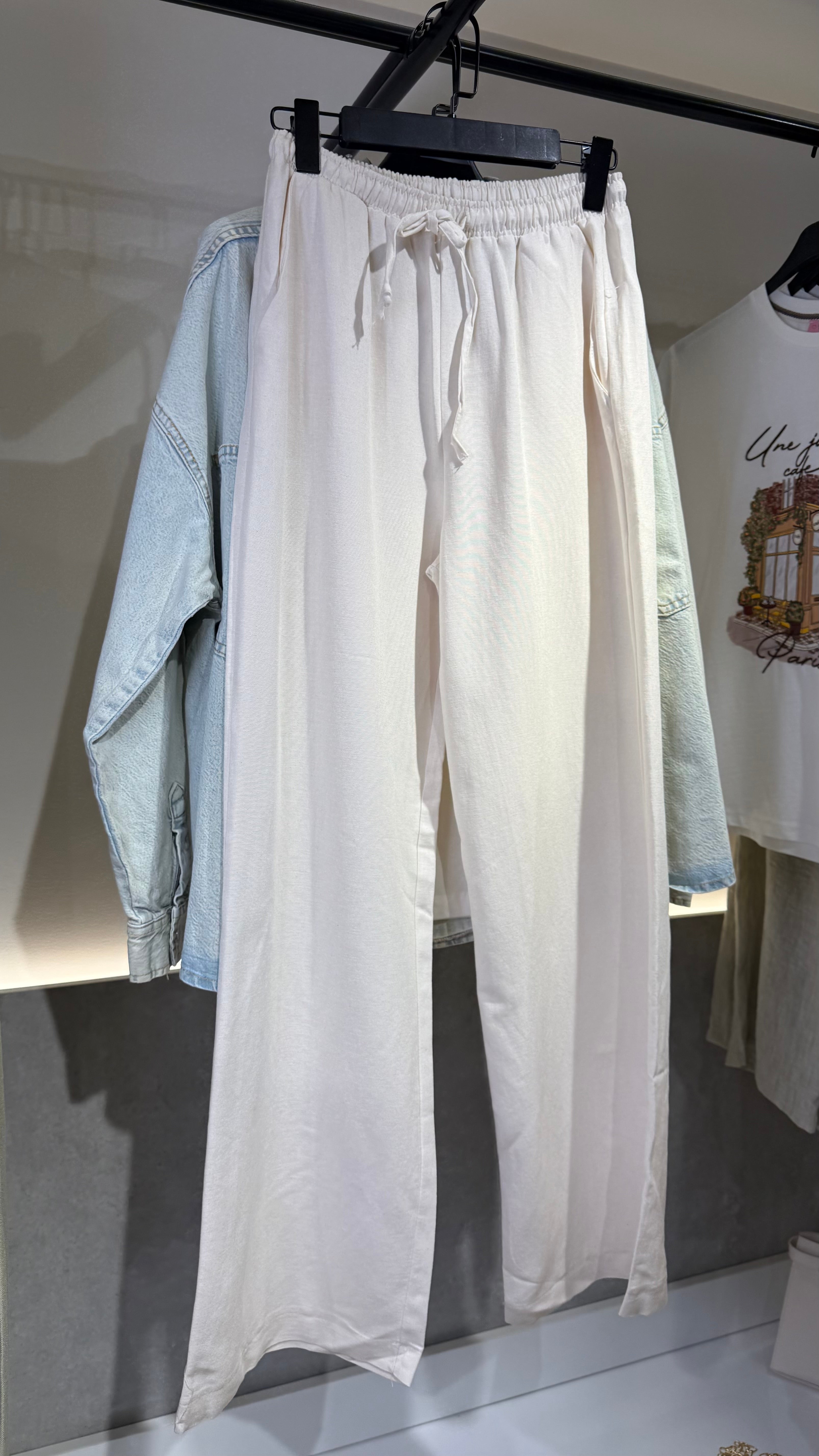 Crepe Pants - Beige
