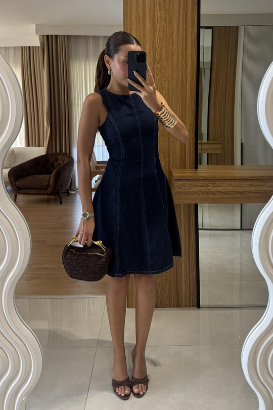 Flare Denim Dress