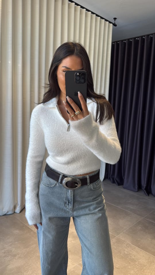 White mohair top
