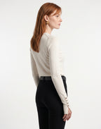 Cuff Button Top - Ecru