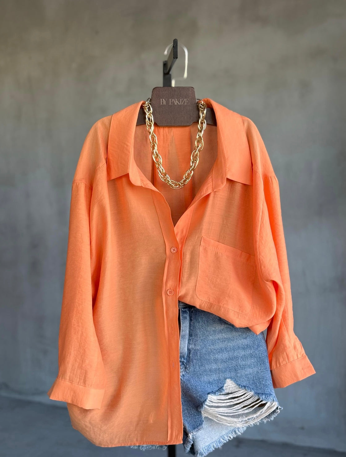 Tencel Shirt - Orange