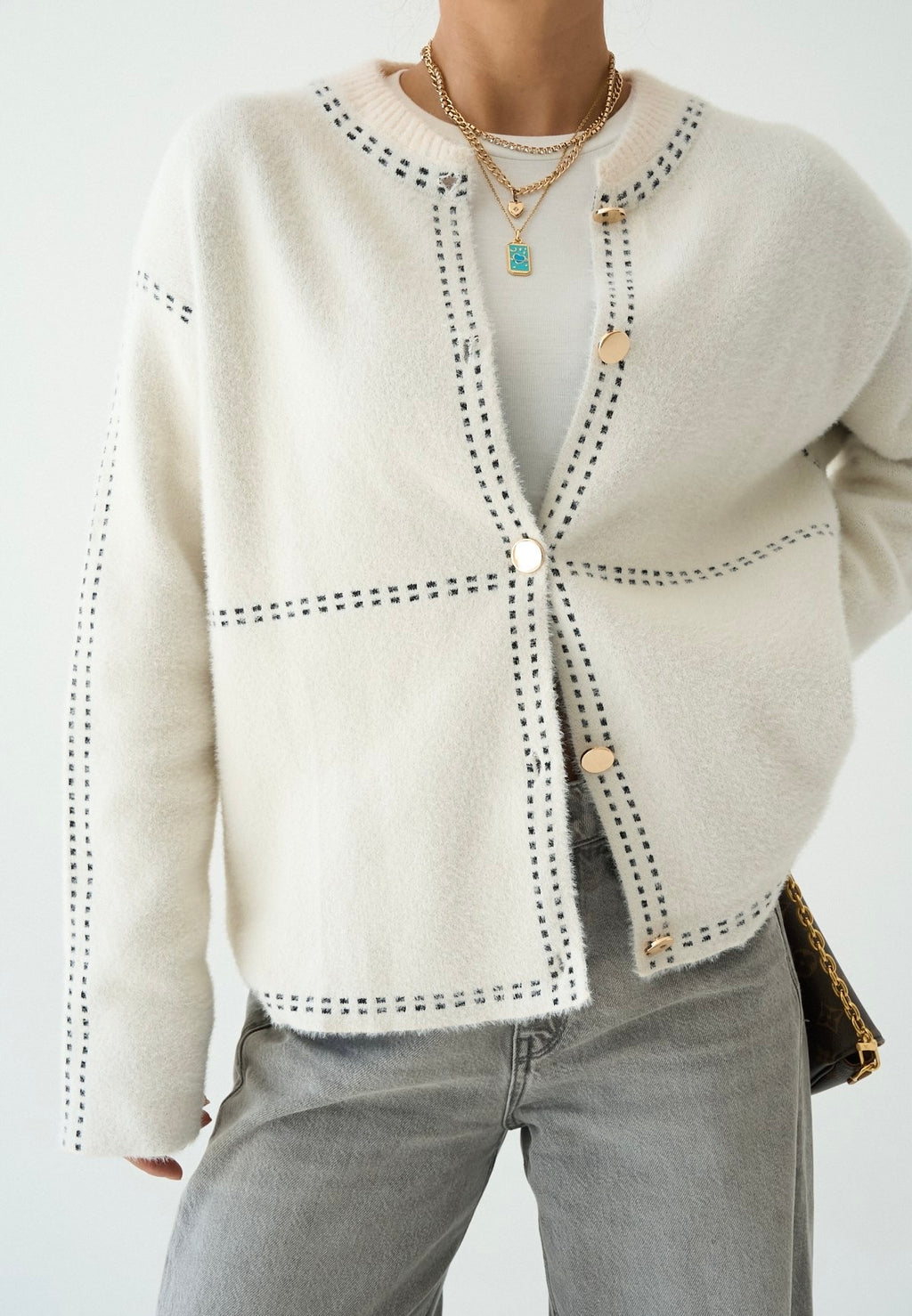 Premium Ecru Cardigan