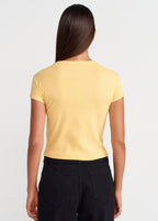 Contrast T-shirt - Yellow