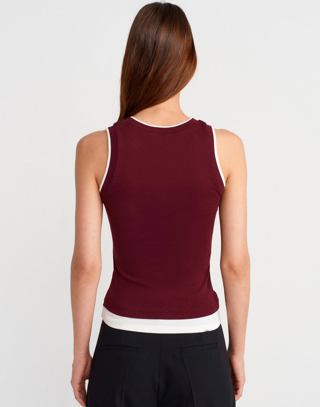 White Detailed Tank Top