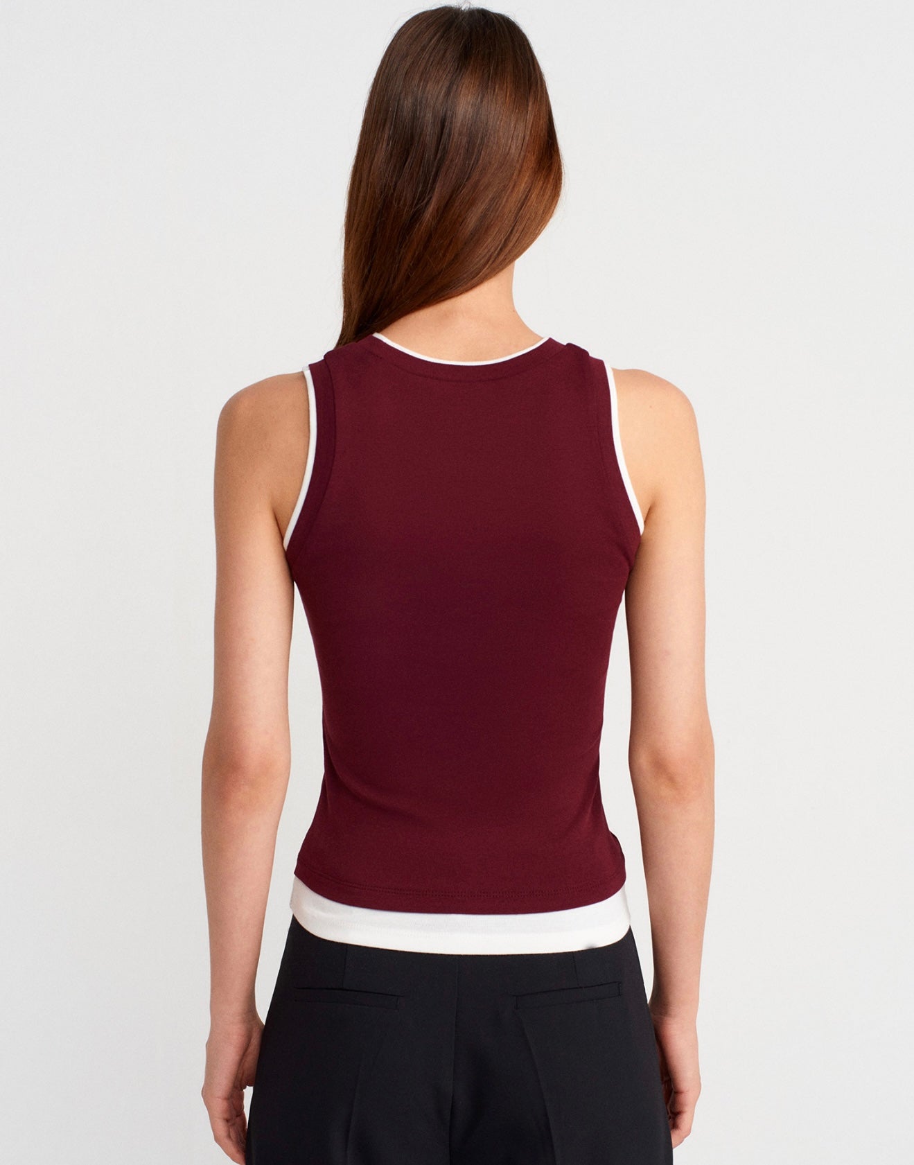 White Detailed Tank Top