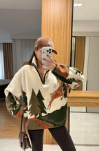 Forest Print Ski-sweater
