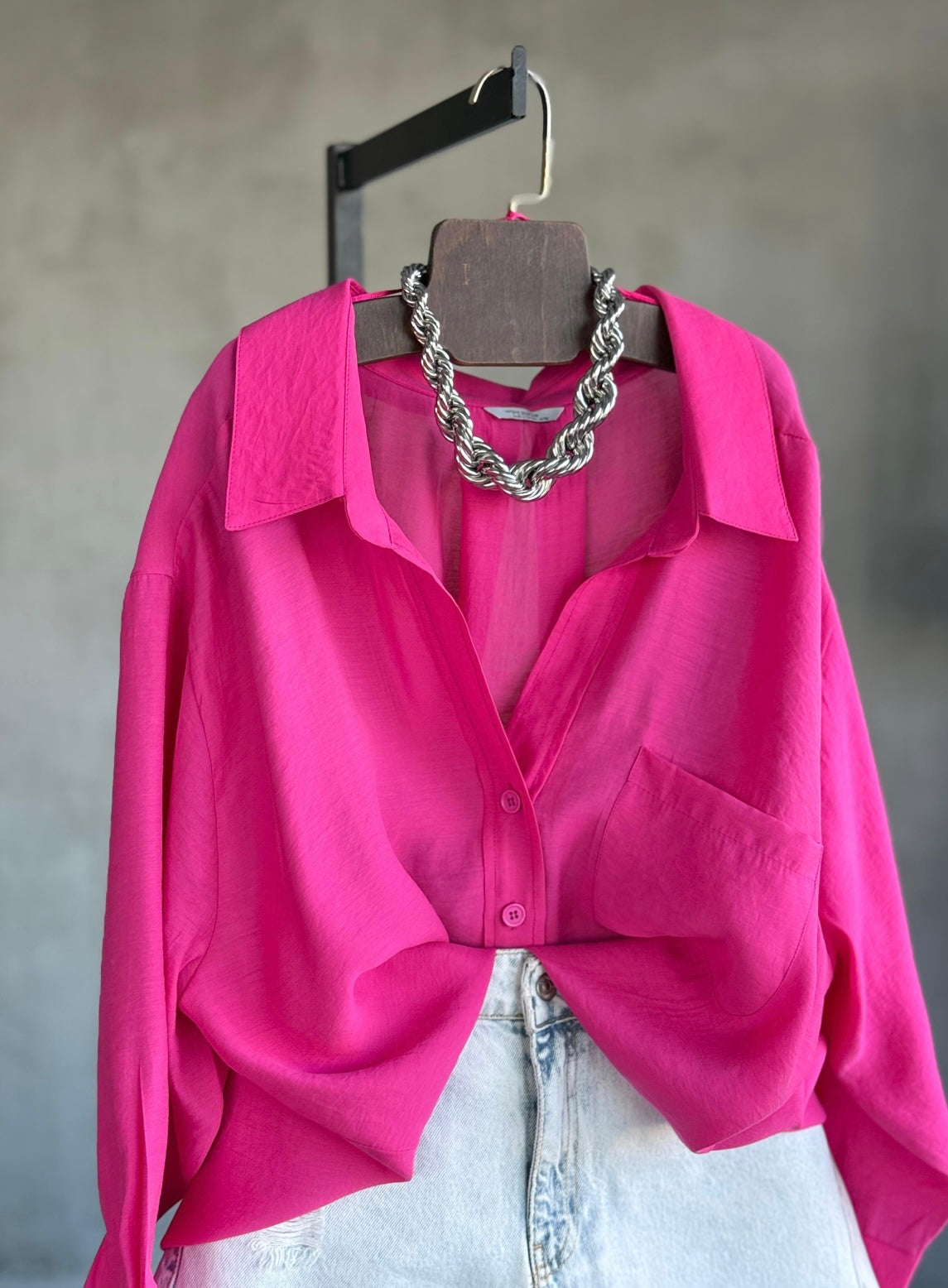 Tencel Shirt - Fuchsia