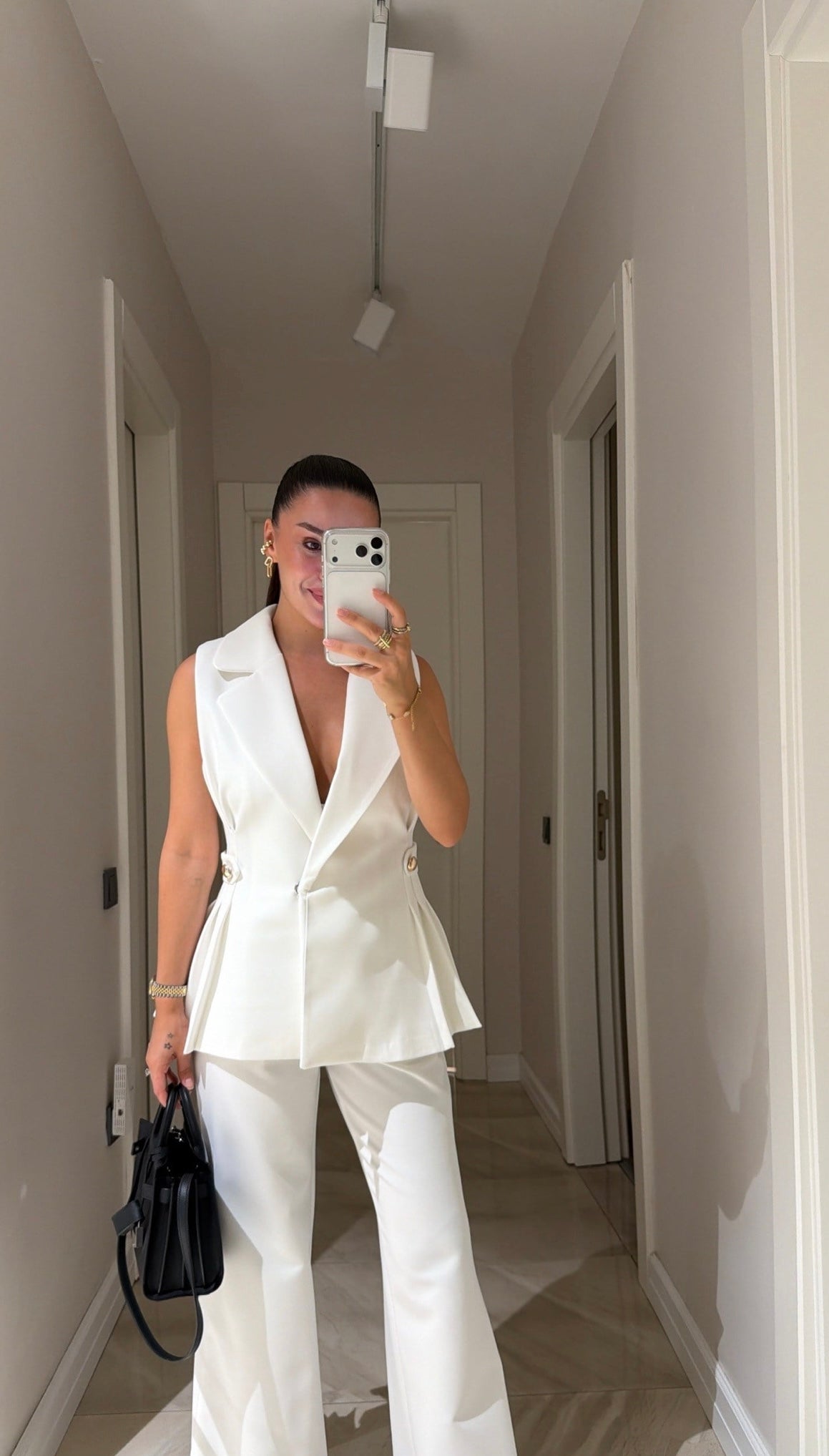 Waisted Suit - White