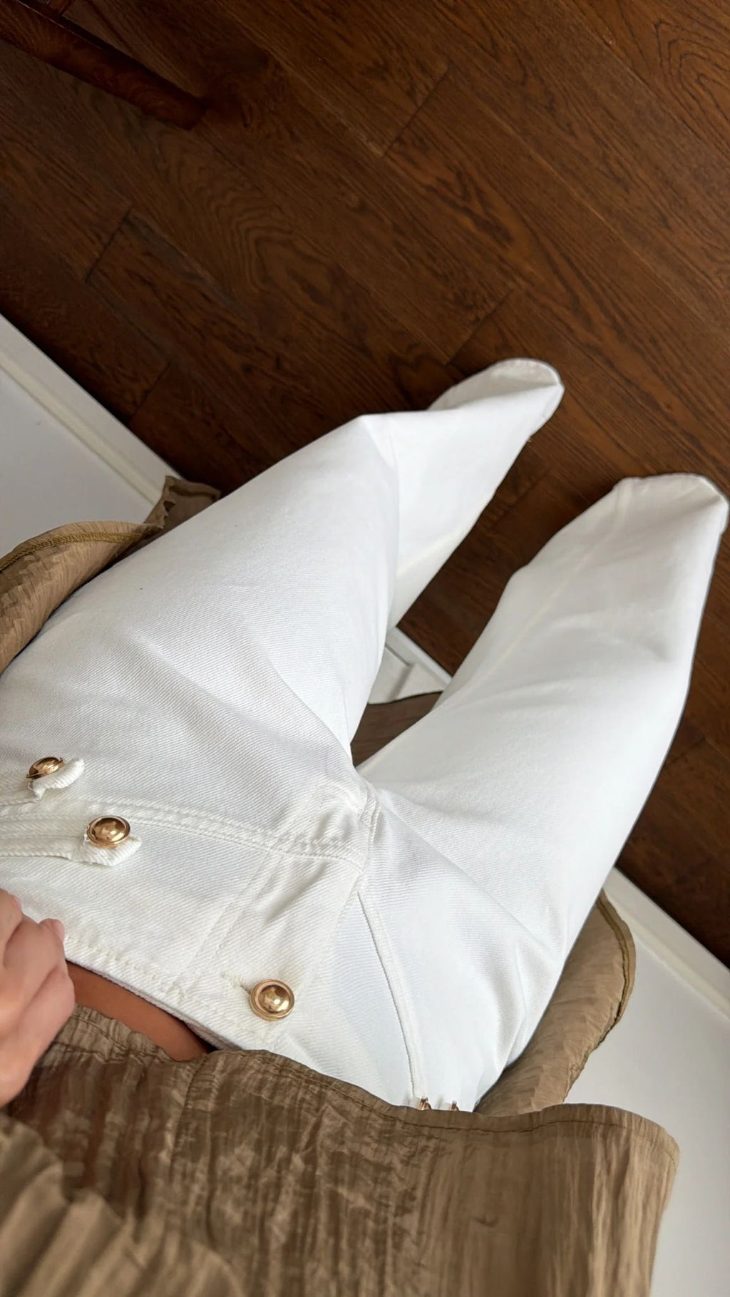 Marina Gold Button Jeans