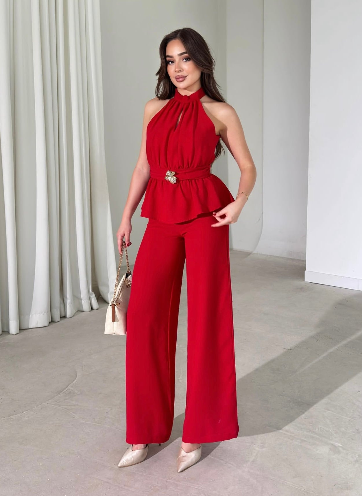 Ruby Red Jumpsuit