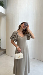Balloon Sleeves Dress