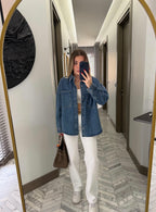 Zr Oversized Denim Shirt