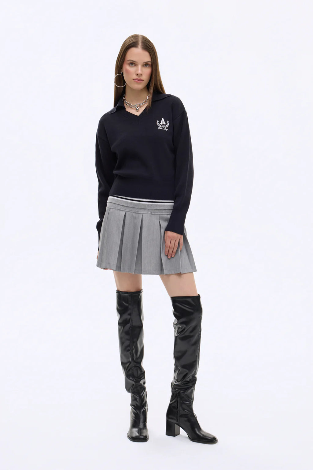 Navy State College Sweater