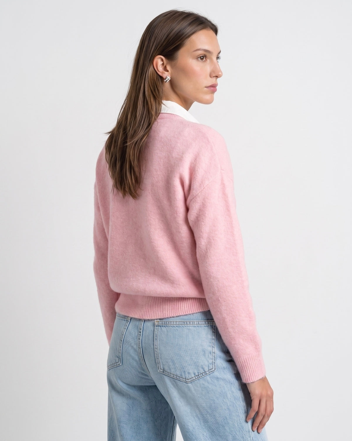 Classic Knit Sweater - Pink