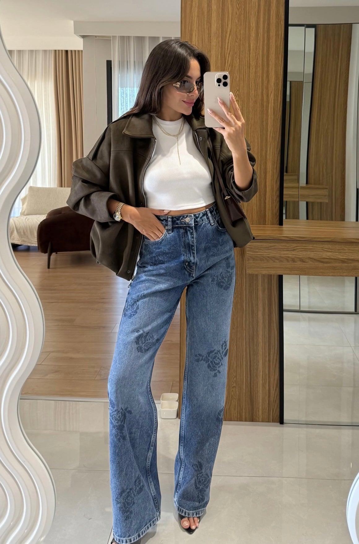 Zr floral Jeans