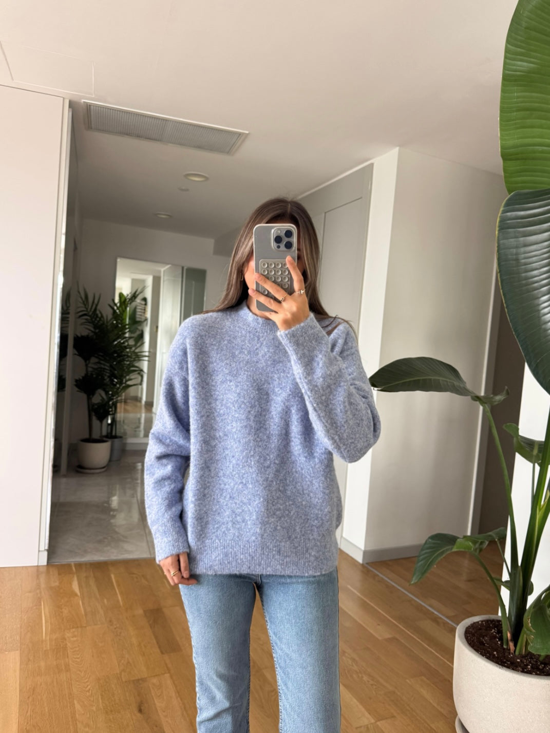 Blue Crew Neck