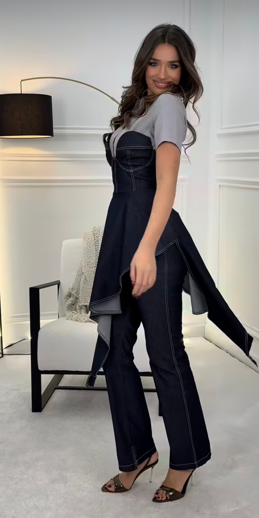 Three pieces denim set