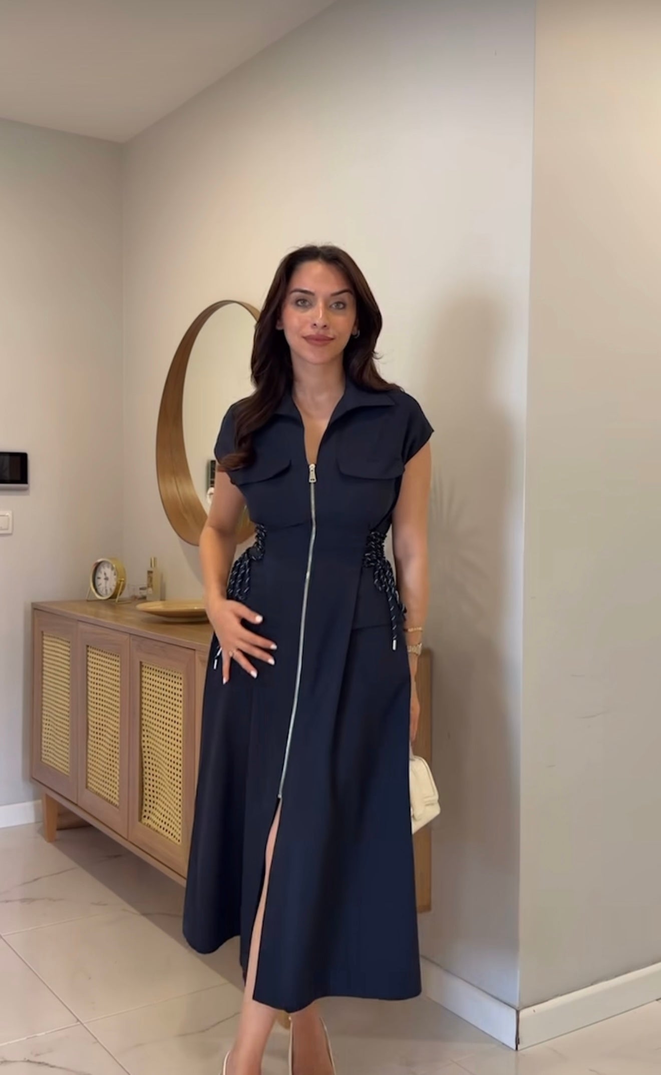 Waisted Navy dress