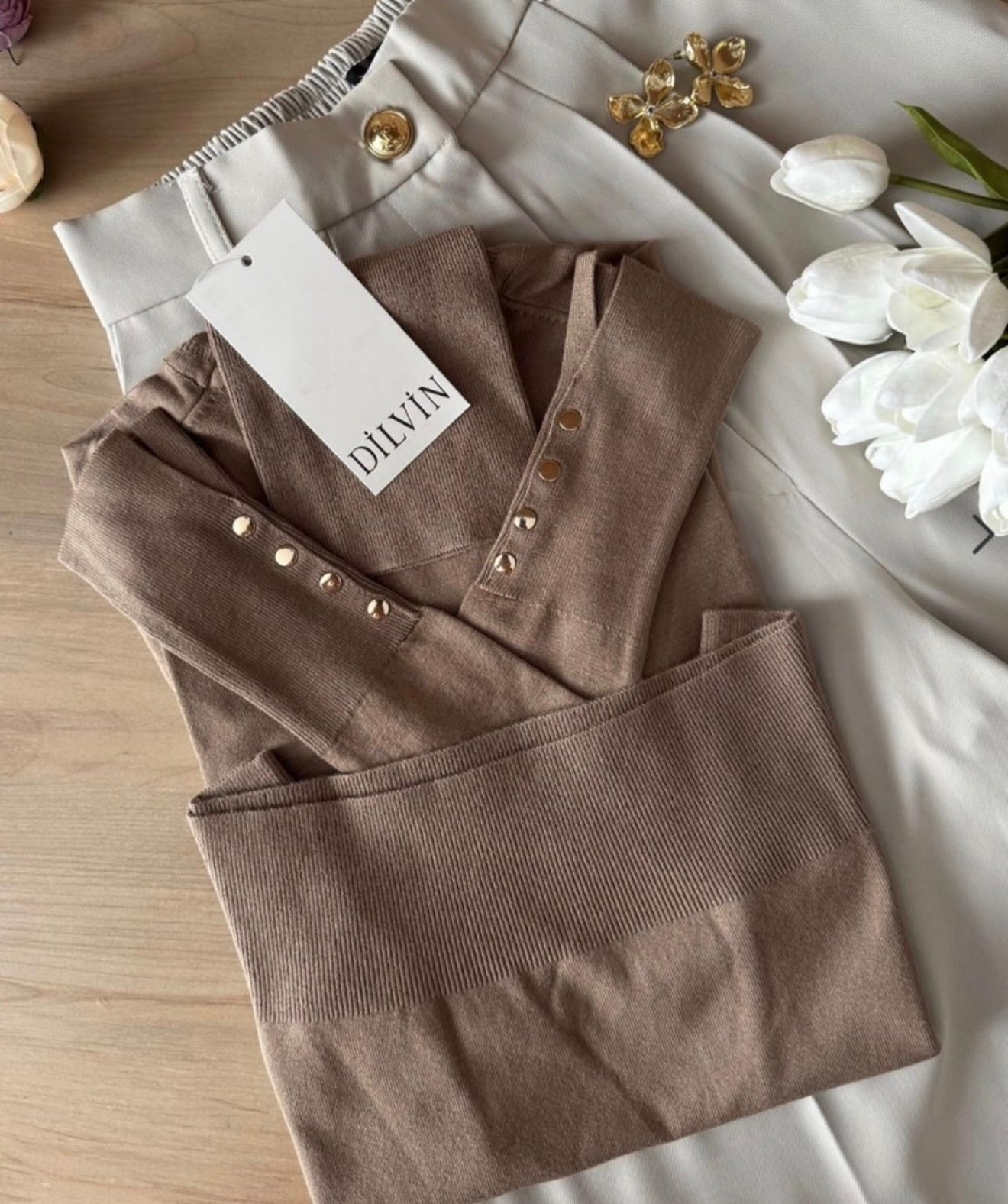 Dilvin Turtleneck-Camel