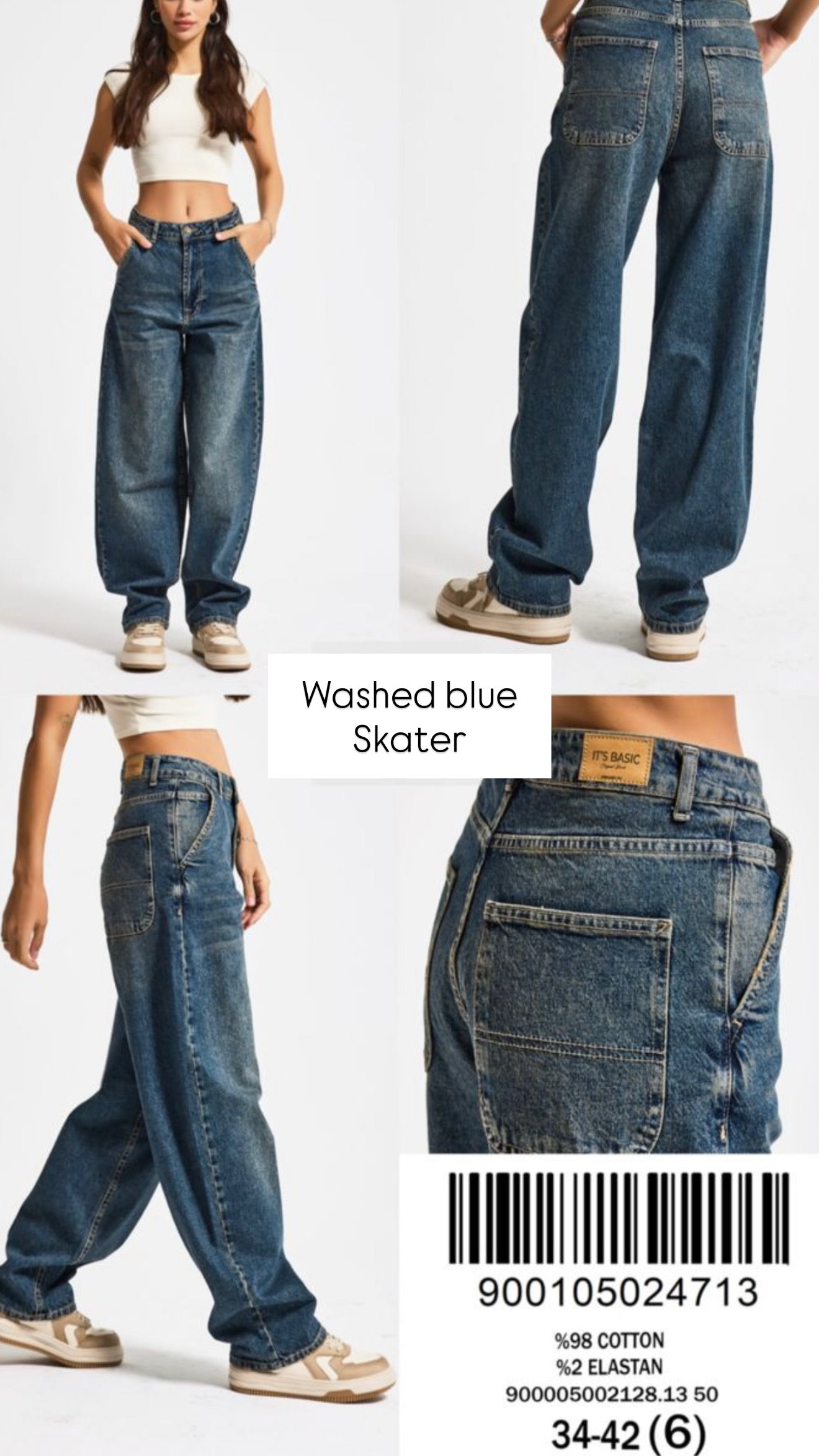 Washed-blue Skater