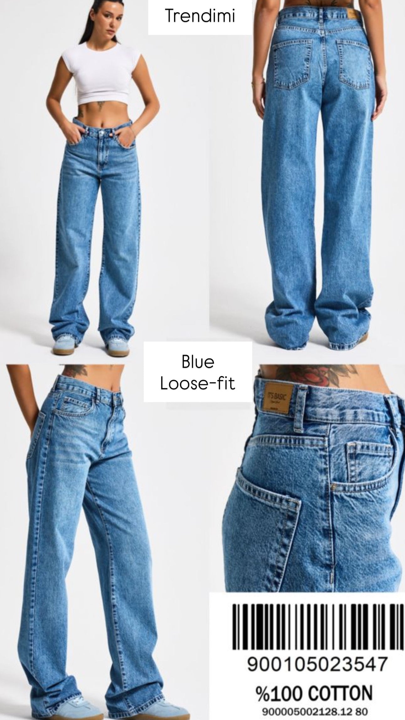 SS Blue Loose Fit Jeans