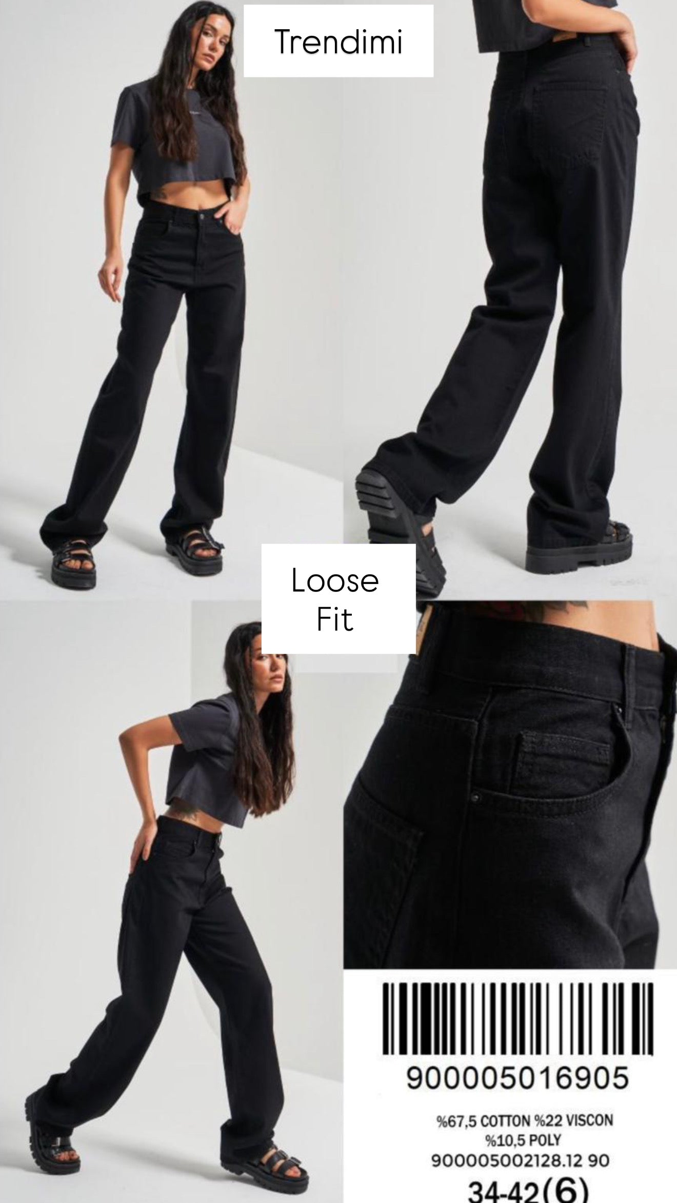Black Loose Fit Jeans