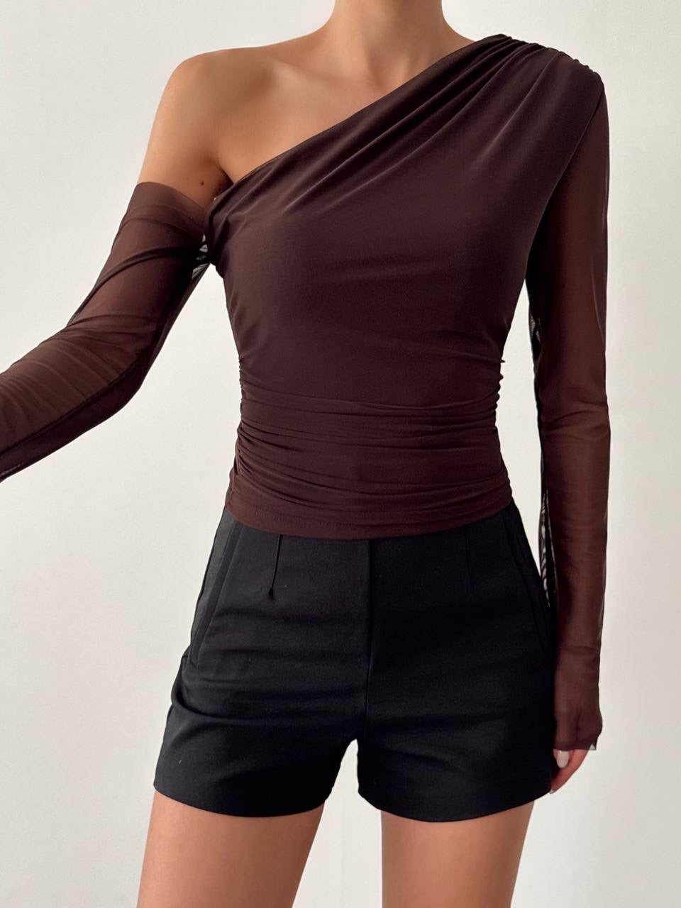 Chiffon Top - Brown