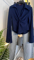 Navy Shirt with a twist