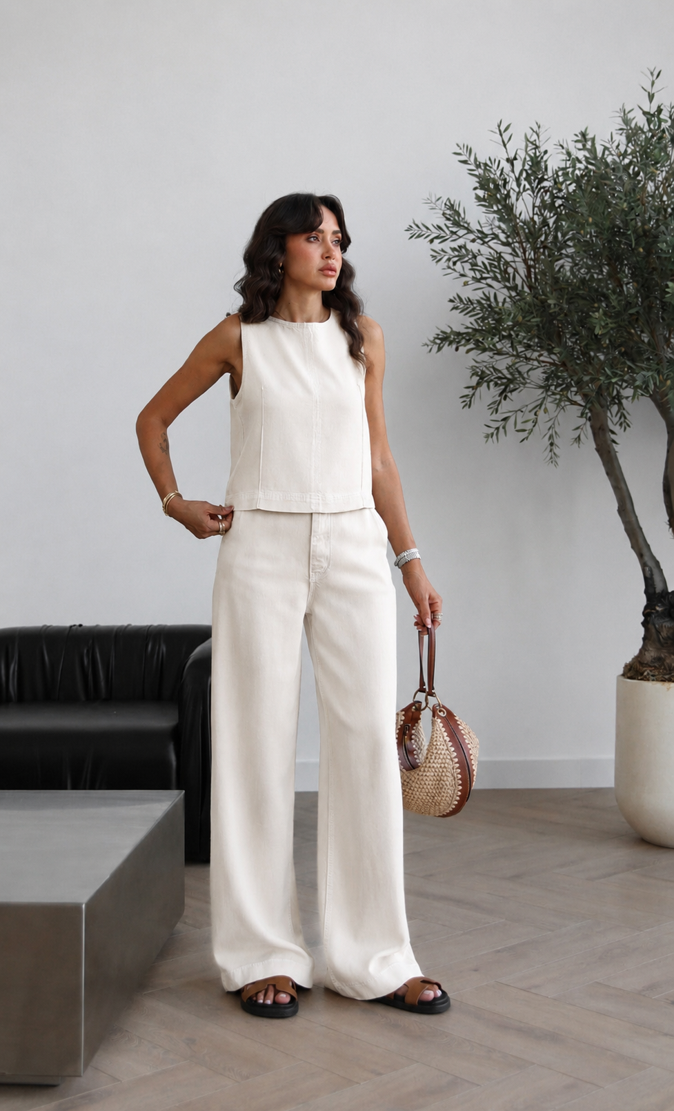Ecru Tencel Set