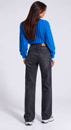Vintage Black Straight Jeans