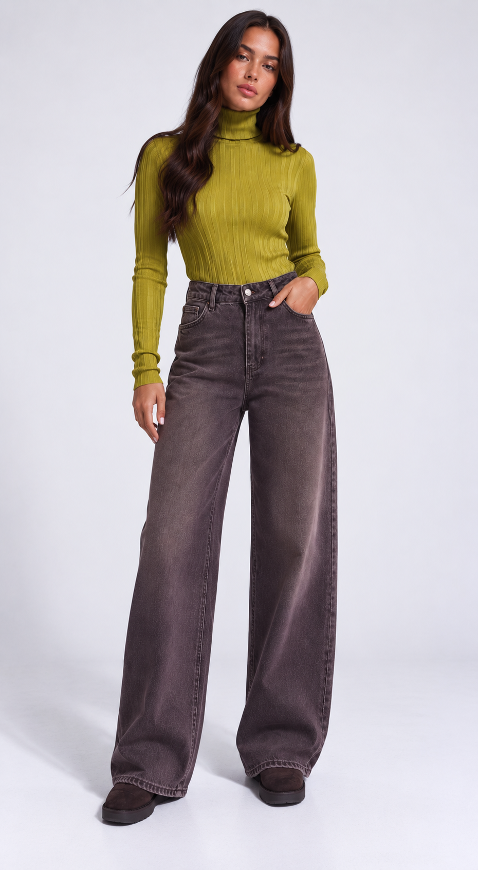 Wide Brown Jeans