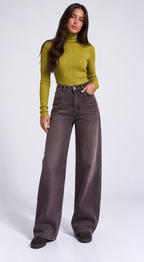 Wide Brown Jeans