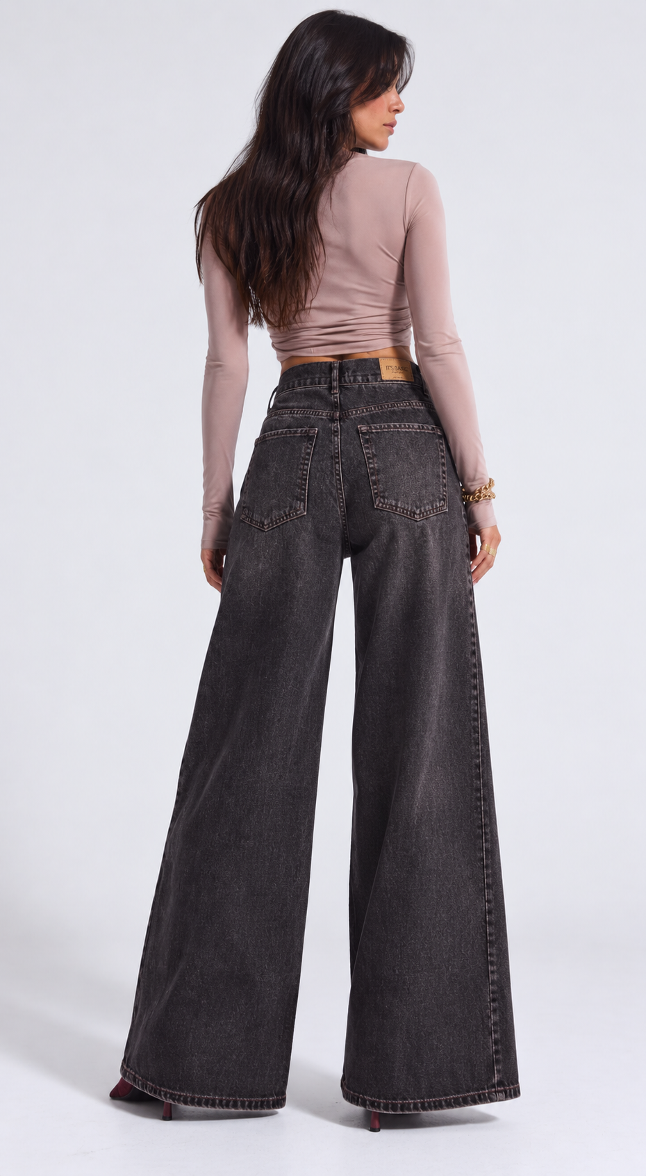 Brown Palazzo Jeans