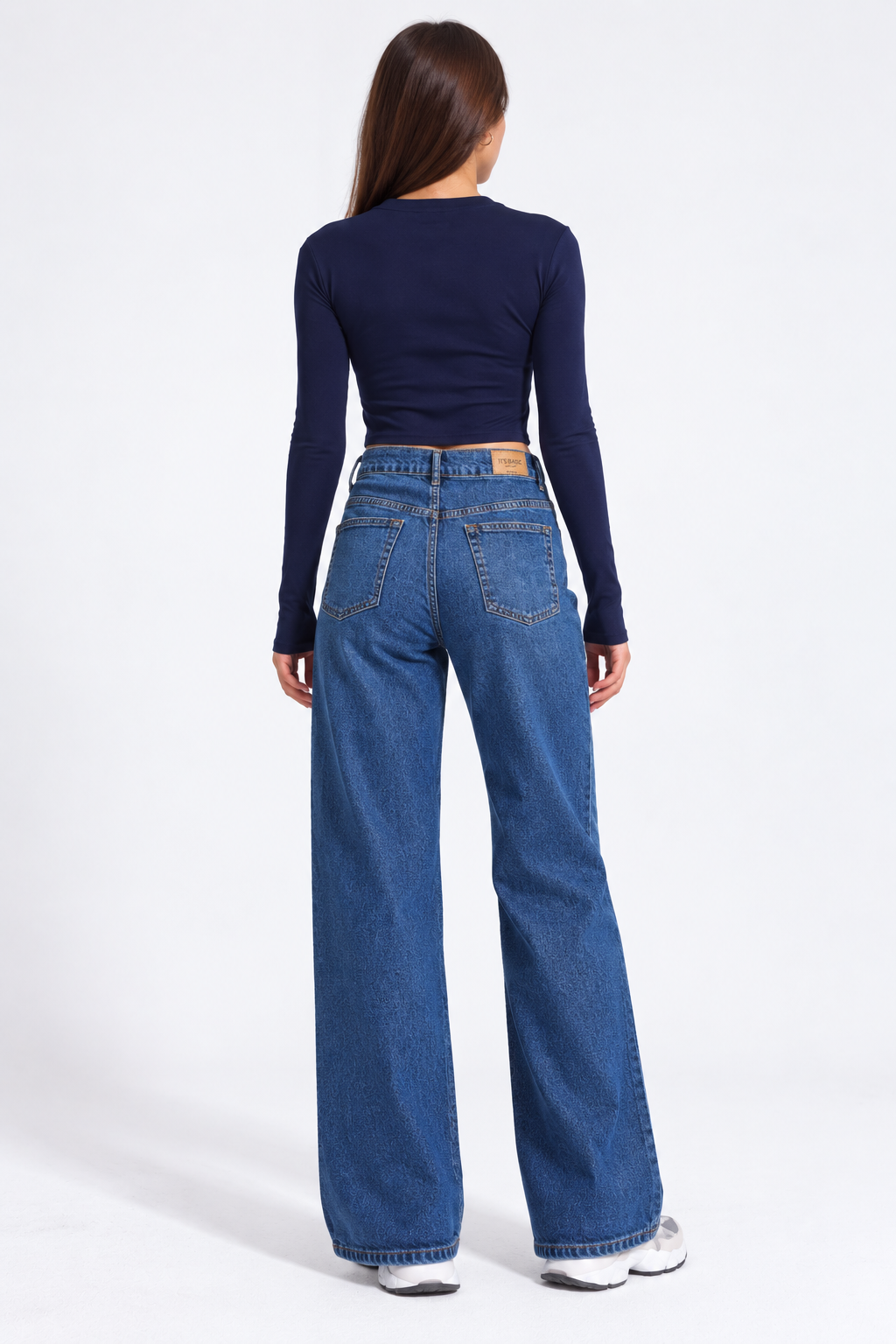 Blue Wide Flare Jeans