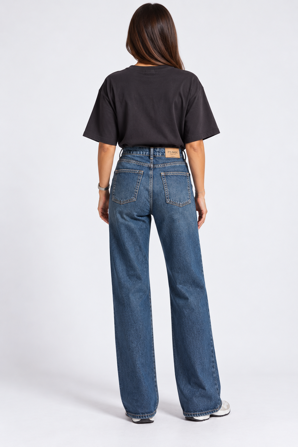 Blue Wash Straight Jeans