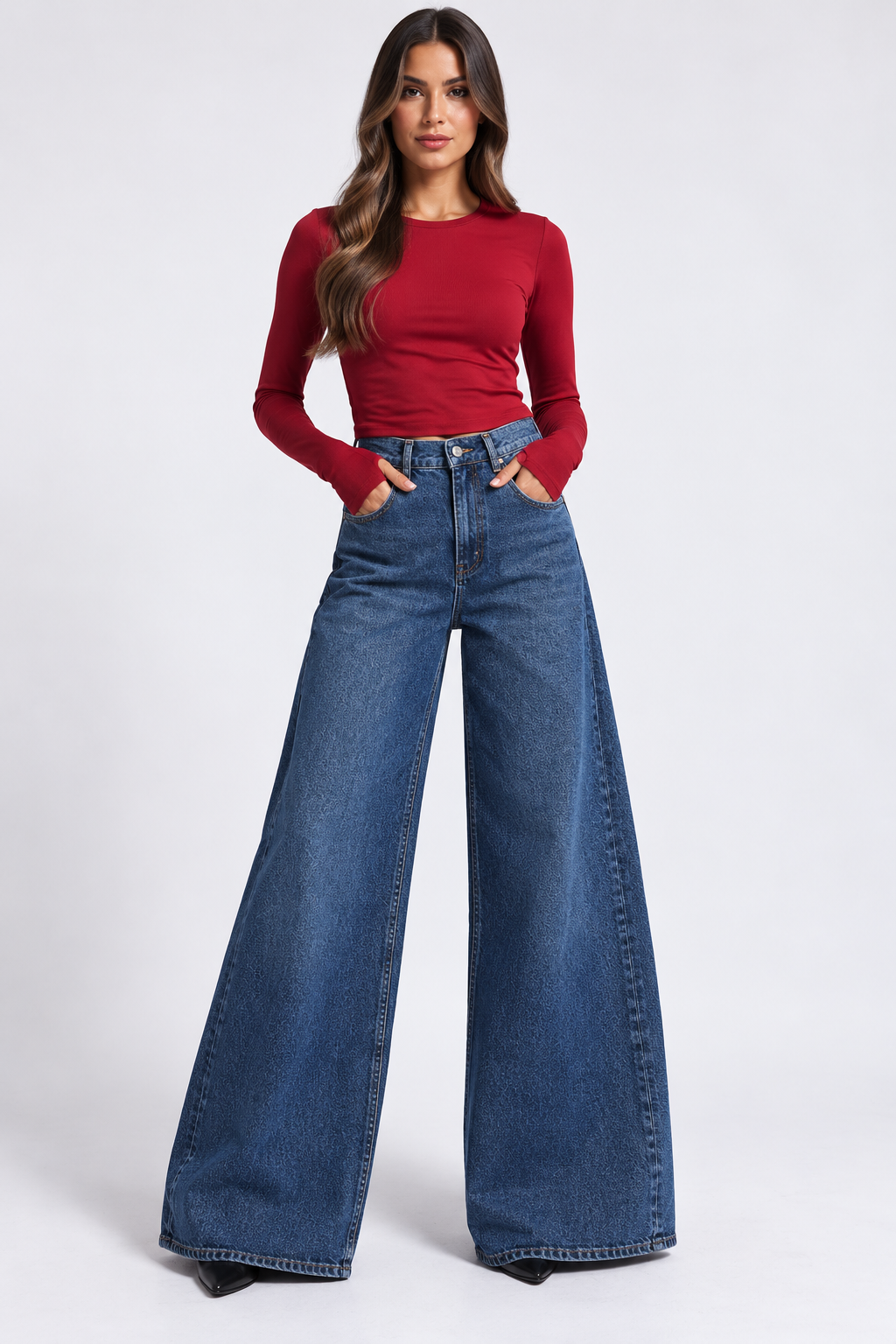 Blue Palazzo Jeans