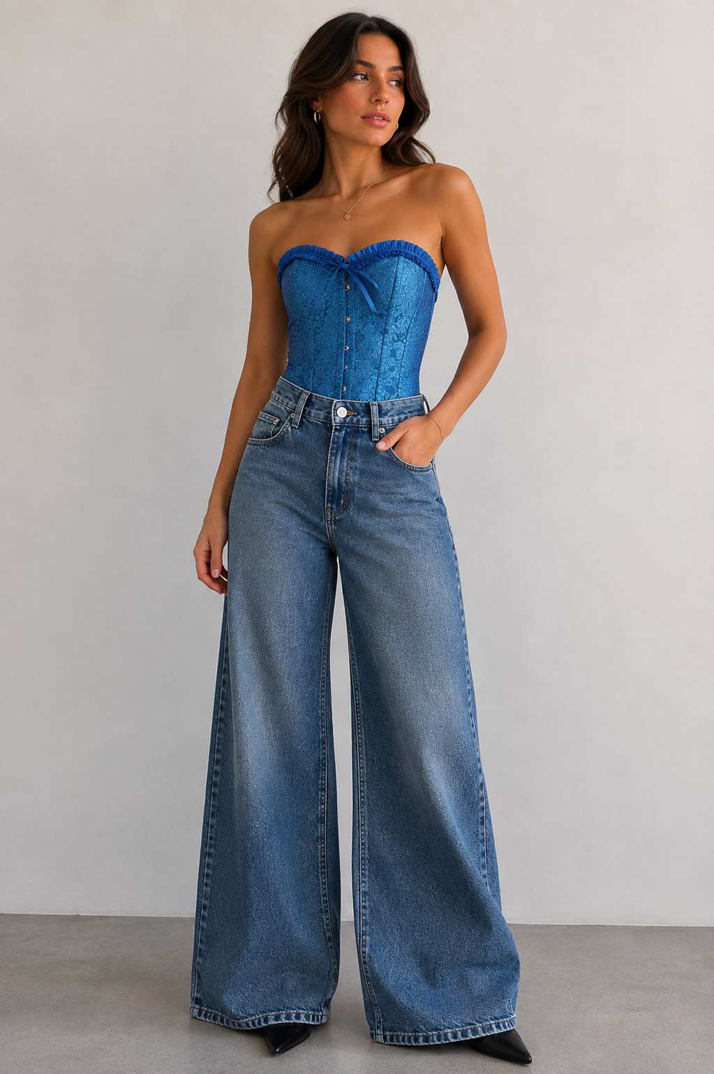 Midnight Wash Wide-Leg Jeans