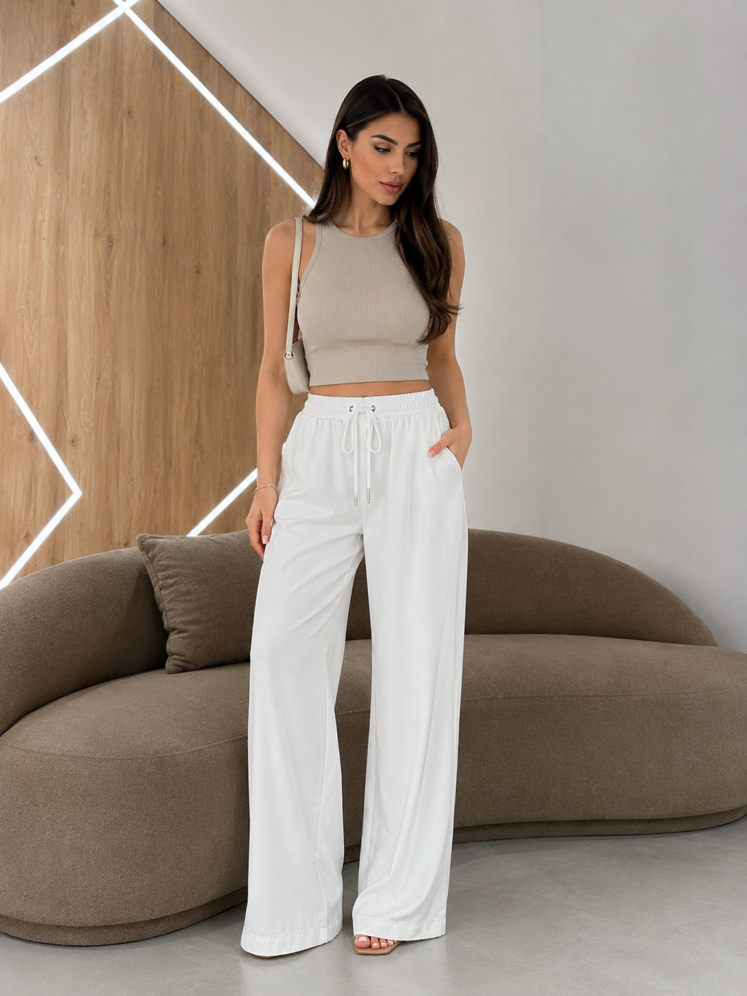 Tencel White Pants
